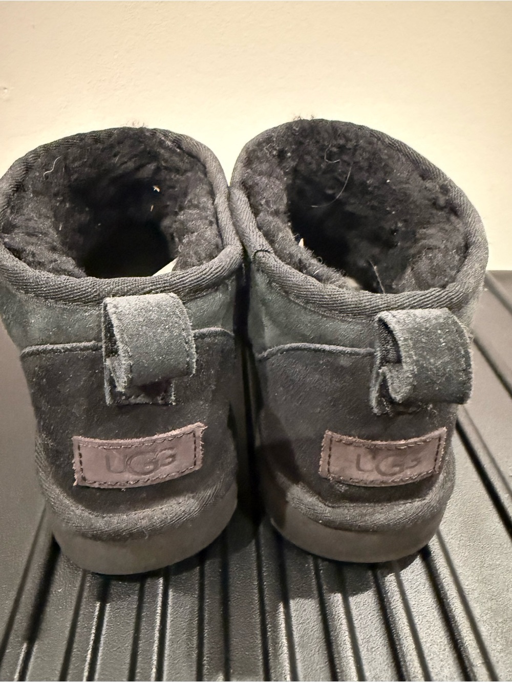UGG Mini Suede Booties in Black
